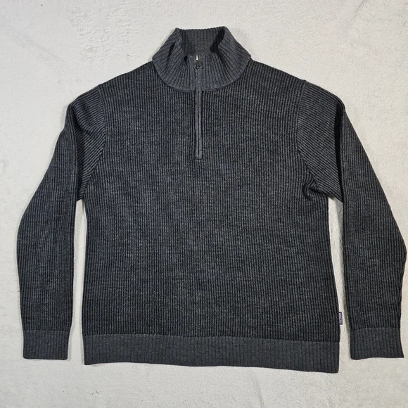 Patagonia Sweater Mens Wool 1/4 Zip Pullover Size Large. - Picture 1 of 13